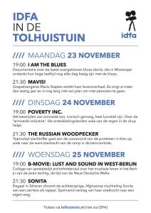 Programma IDFA in de Tolhuistuin.